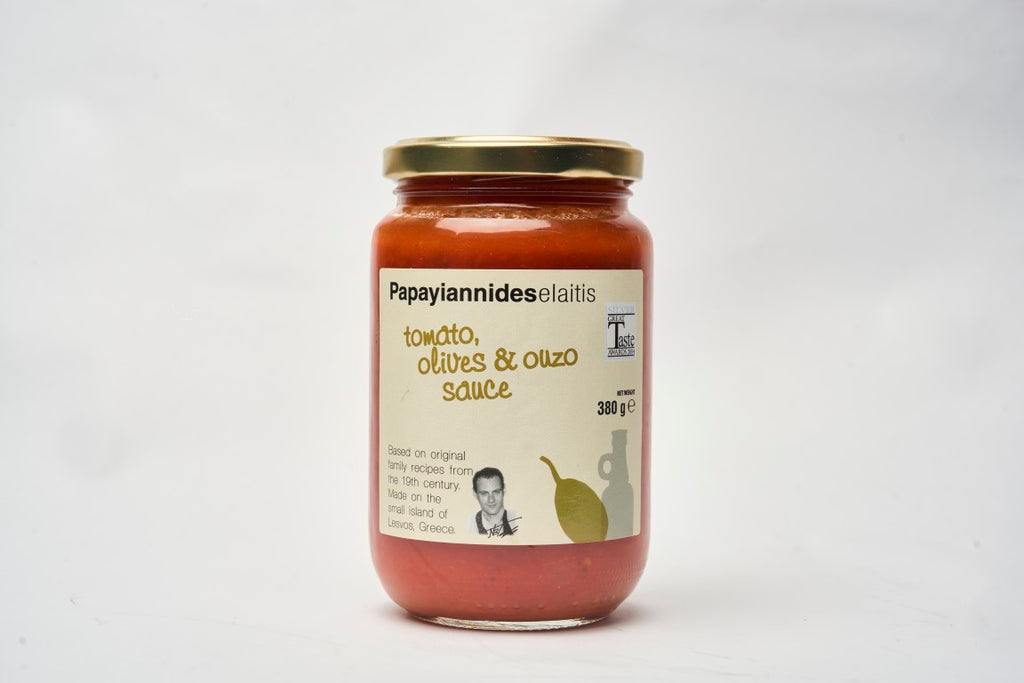 Tomato, olives & ouzo sauce