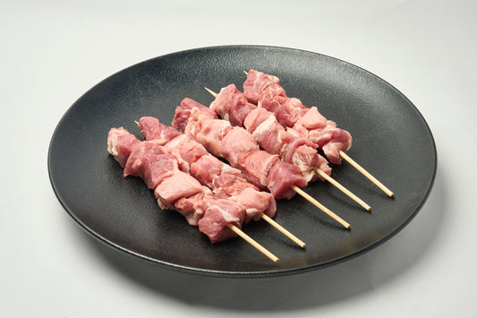 Pasture-raised pork souvlaki